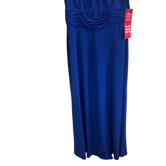 NWT MARINA 6 Royal Blue Lace Formal Gown Dress Size 6 - Picture 3 of 9